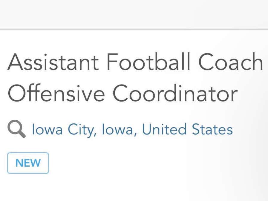 JOB OPENING The Public Is Now Able To Apply For Iowa's Offensive Coordinator Vacancy Barstool