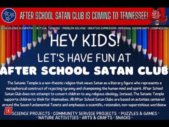 The Satanic Temple Has Now Infiltrated Elementary Schools and There's Nothing Anybody Can Do About It