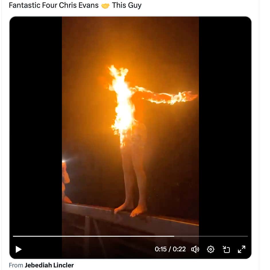 The "Kids Are Soft These Days" Narrative Is In Big Trouble After This Kid Willingly Lit Himself On Fire To Do A Backflip Into The Water