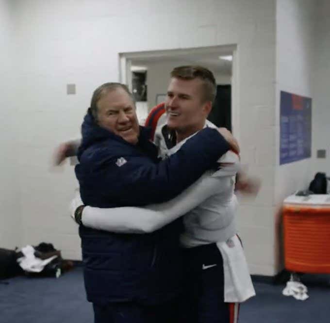 Bailey Zappe and Bill Belichick Becoming Hug Bros Could Be a Sign Both Will Be Back in 2024