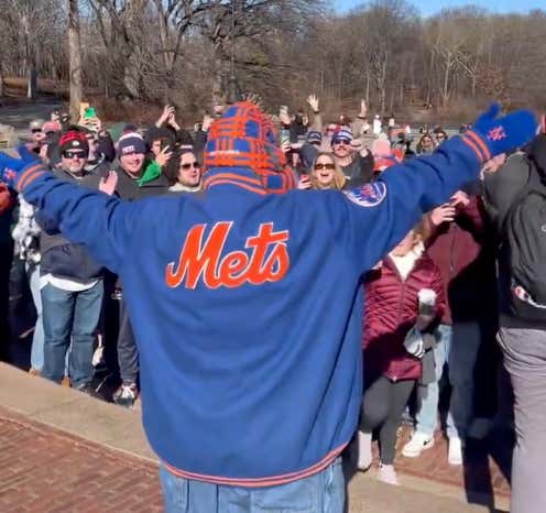 Awesome: A Massive Crowd Joined Frank The Tank For His 100th Walk In Central Park