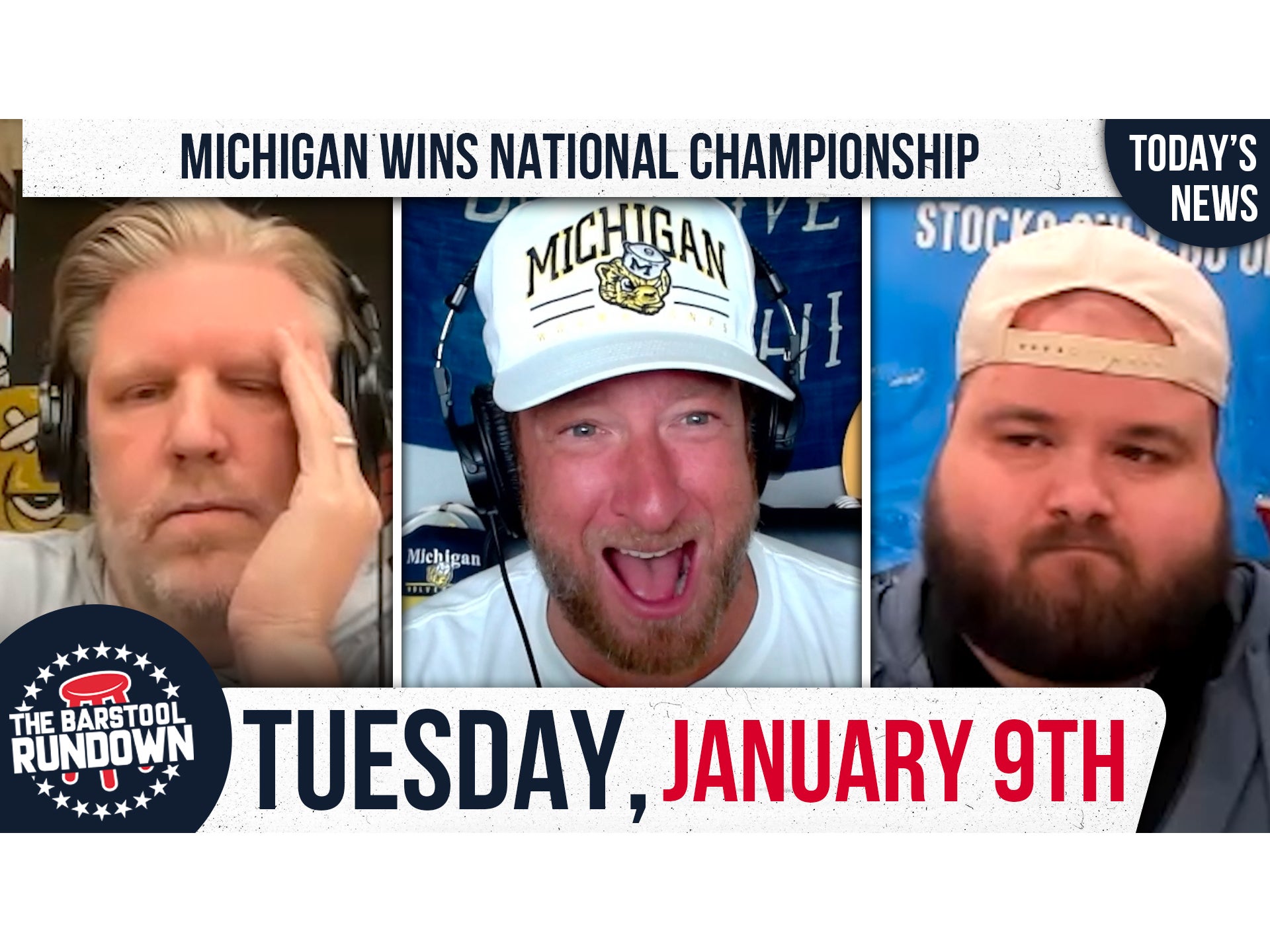 Dave Portnoy Led Michigan to a National Championship - Barstool Rundown - January 9th, 2024