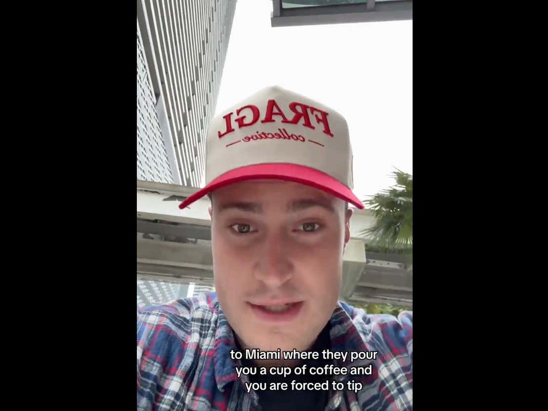 Guy Complains About Tip Culture In Miami And Says He Was Forced To Tip Before Getting His Cup Of Coffee