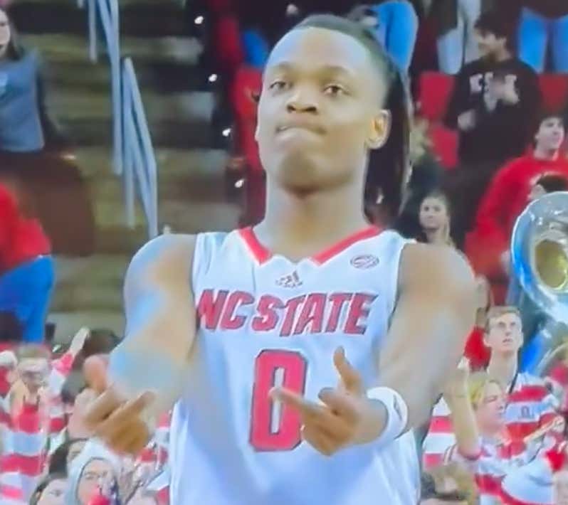 Respect NC State's DJ Horne For Celebrating A Win By Throwing The Ref Double Middle Fingers Behind His Back