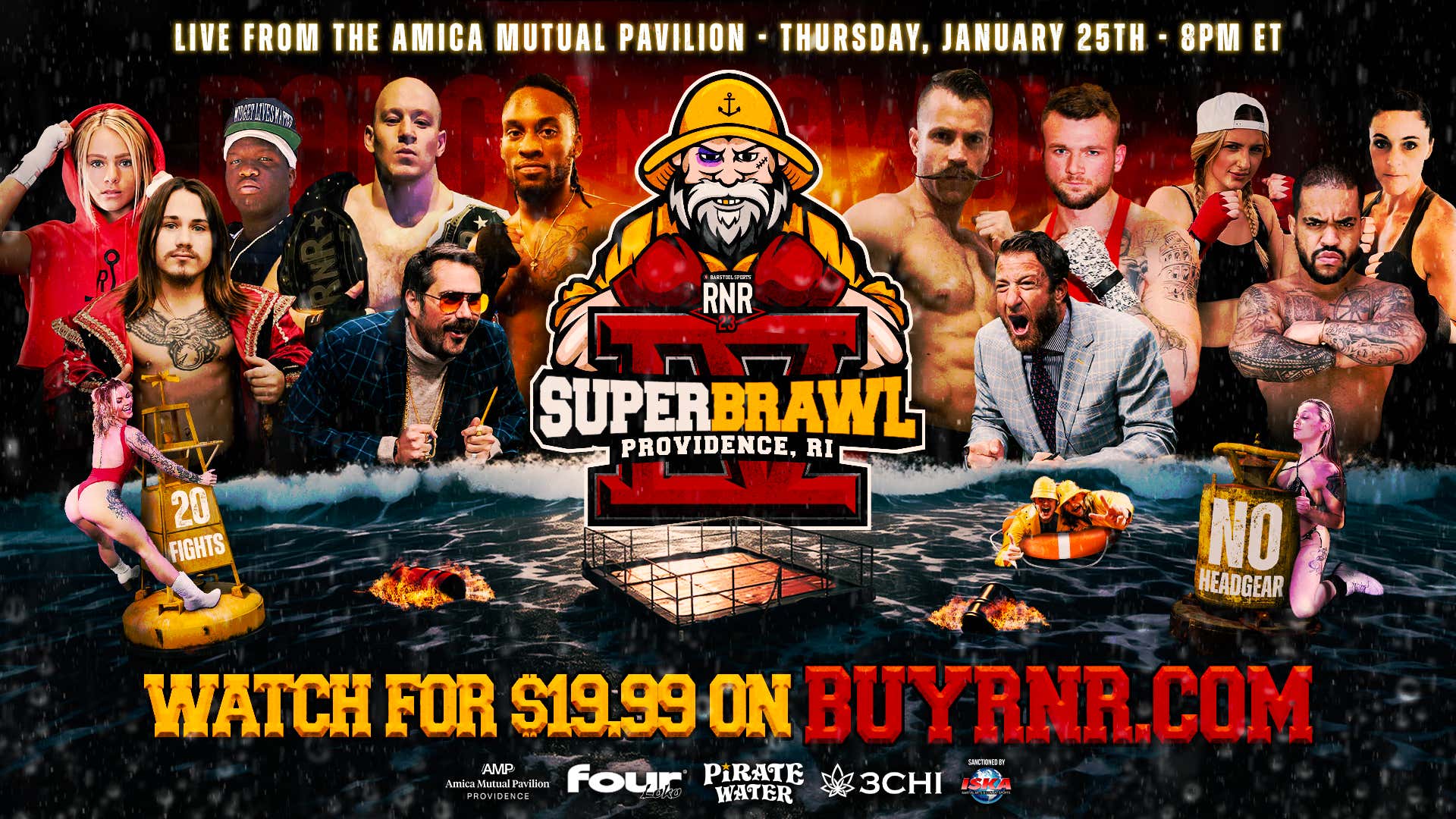 Dave Portnoy & Big Cat Return To Call 20 Amateur Fights At Rough N