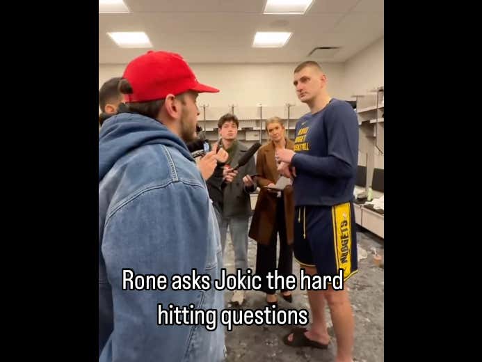 Adam Ferrone Raps Esteemed Big J Journalist Adam Ferrone Asks Nikola Jokic Hard Hitting ...