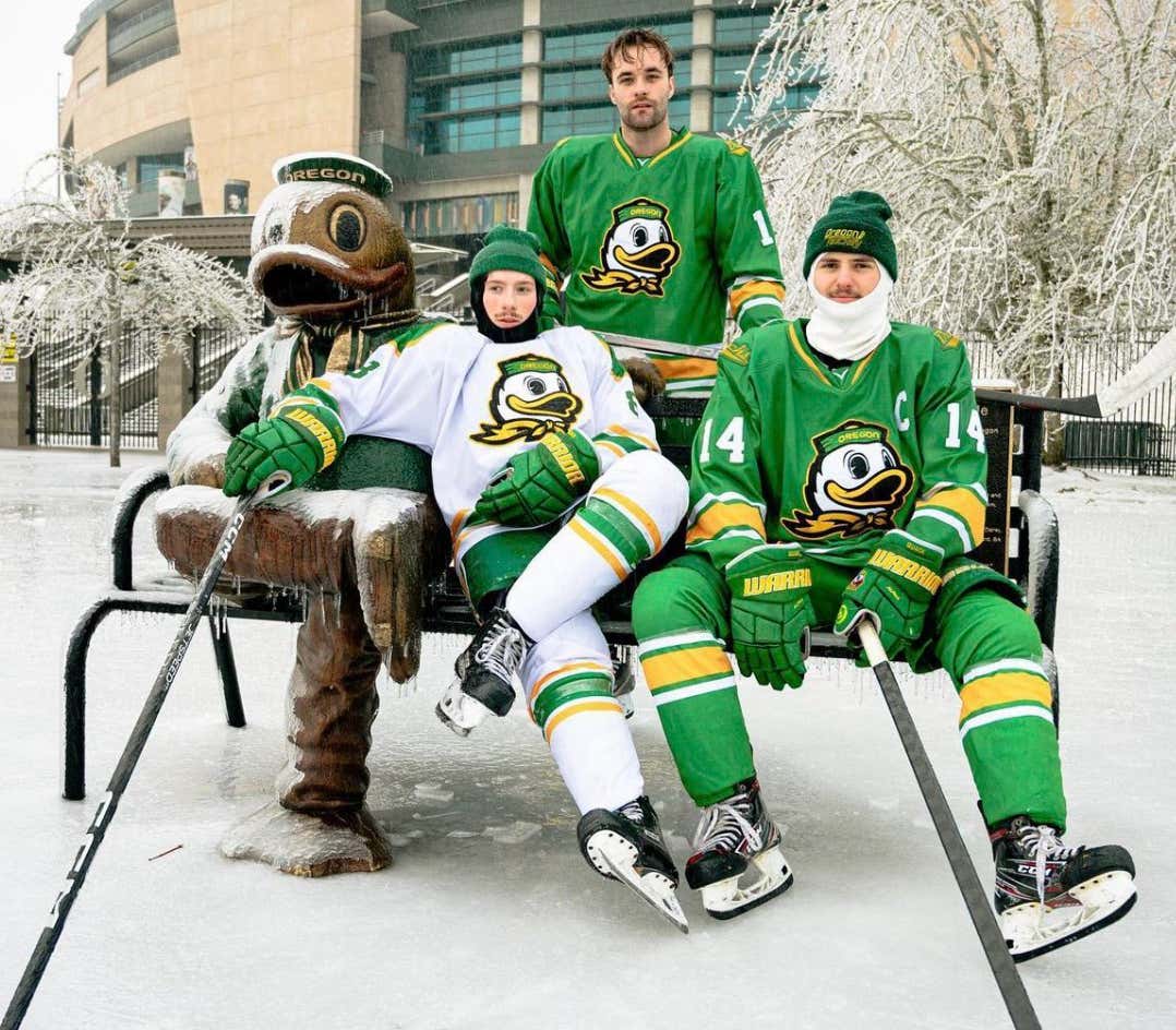 Send Out The Smoke Patrol On These New Oregon Ducks Hockey Uniforms