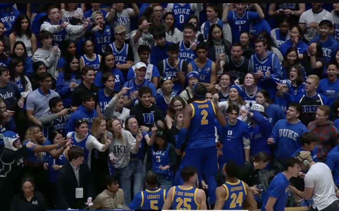 Pitt's Blake Hinson Mocking The Dorks At Cameron Indoor After Beating Duke's Ass Is One Of The Coolest Sights In All Of Sports