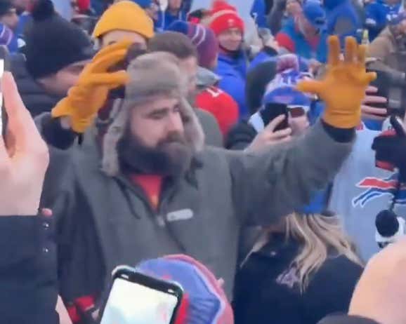 Jason Kelce Finally Gets To Enjoy The NFL Season, Gets Initiated Into Bills Mafia