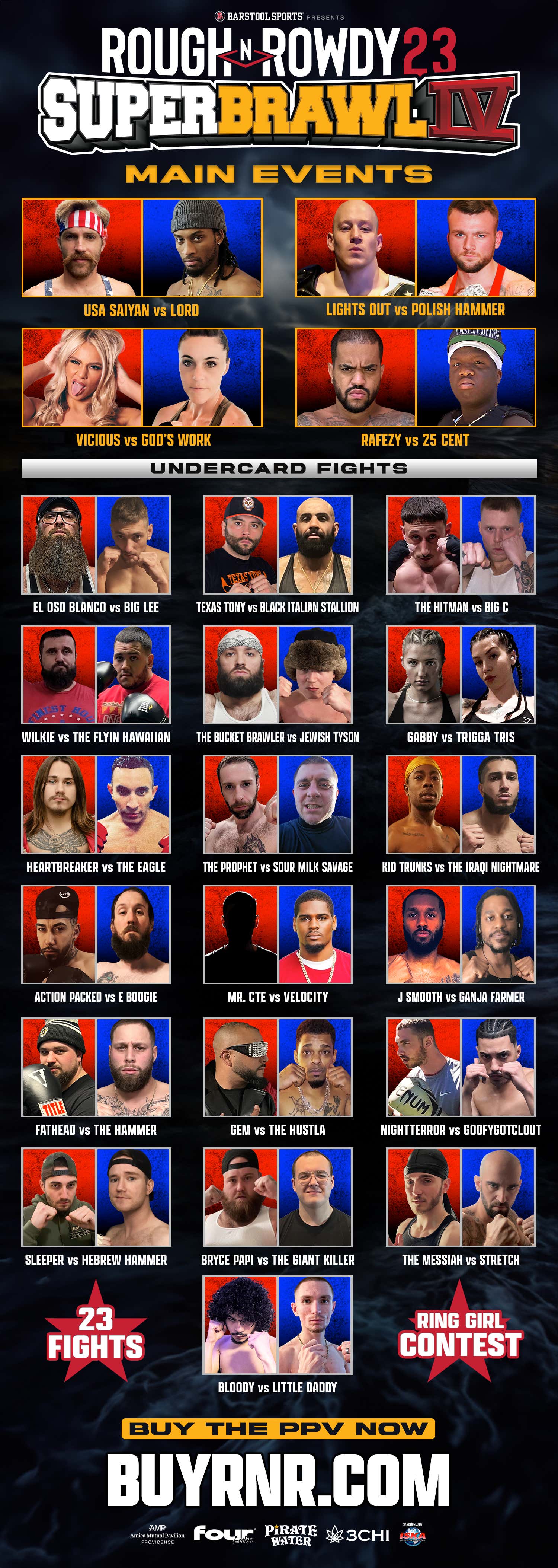 Full Fight Card For The 20 Amateur Brawls Coming This Thursday Night At