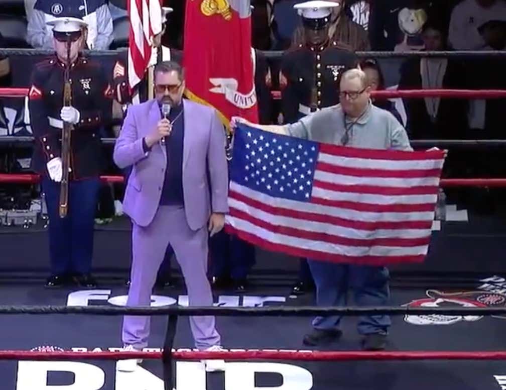 Big Cat Delivers A Glorious Rendition Of The National Anthem To Kick Off Rough N' Rowdy 23