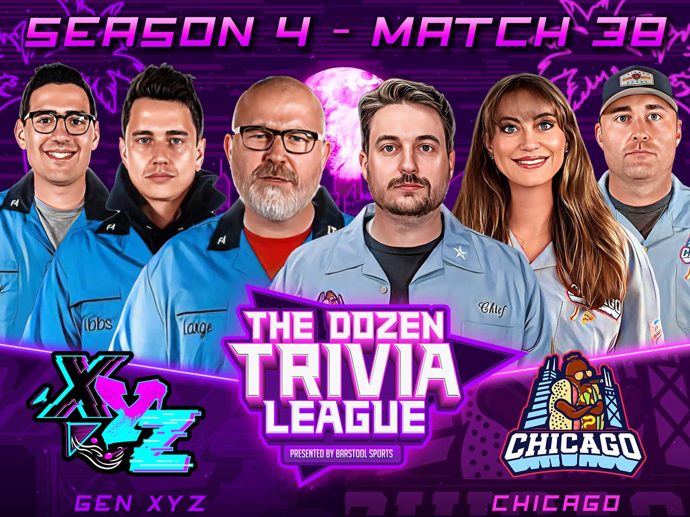 Chicago vs. Gen XYZ Match 38, Season 4 The Dozen Trivia League