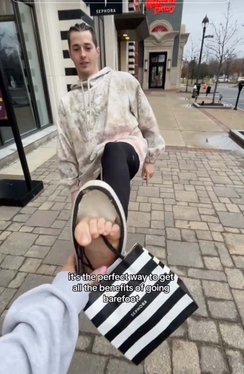 This Absolutely PSYCHOTIC Couple Cut The Soles Out Of All Their Shoes So They Can Go Barefoot All The Time But Blend In With Us Shoe-Wearers