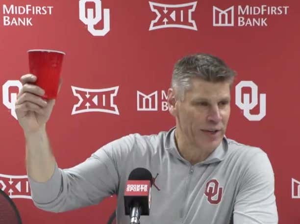 'He's Sooner Nation' - Porter Moser Brought Out A Red Solo Cup And Delivered An Incredible Tribute About Toby Keith After Beating No. 21 BYU