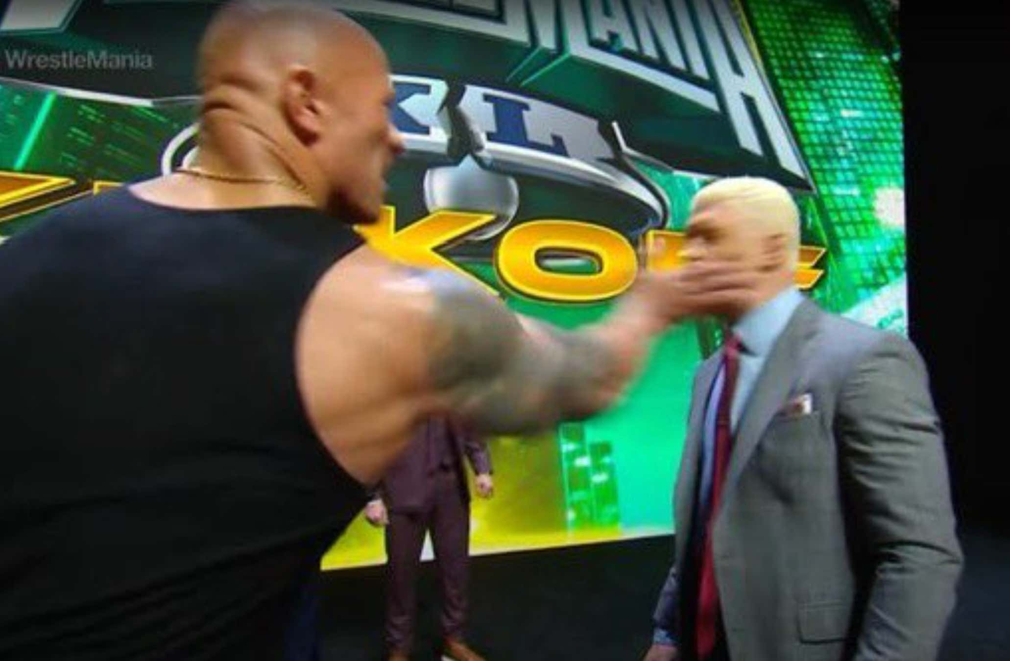 Cody Rhodes Chooses Roman Reigns And Get SLAPPED By The Rock At The WrestleMania Press Conference