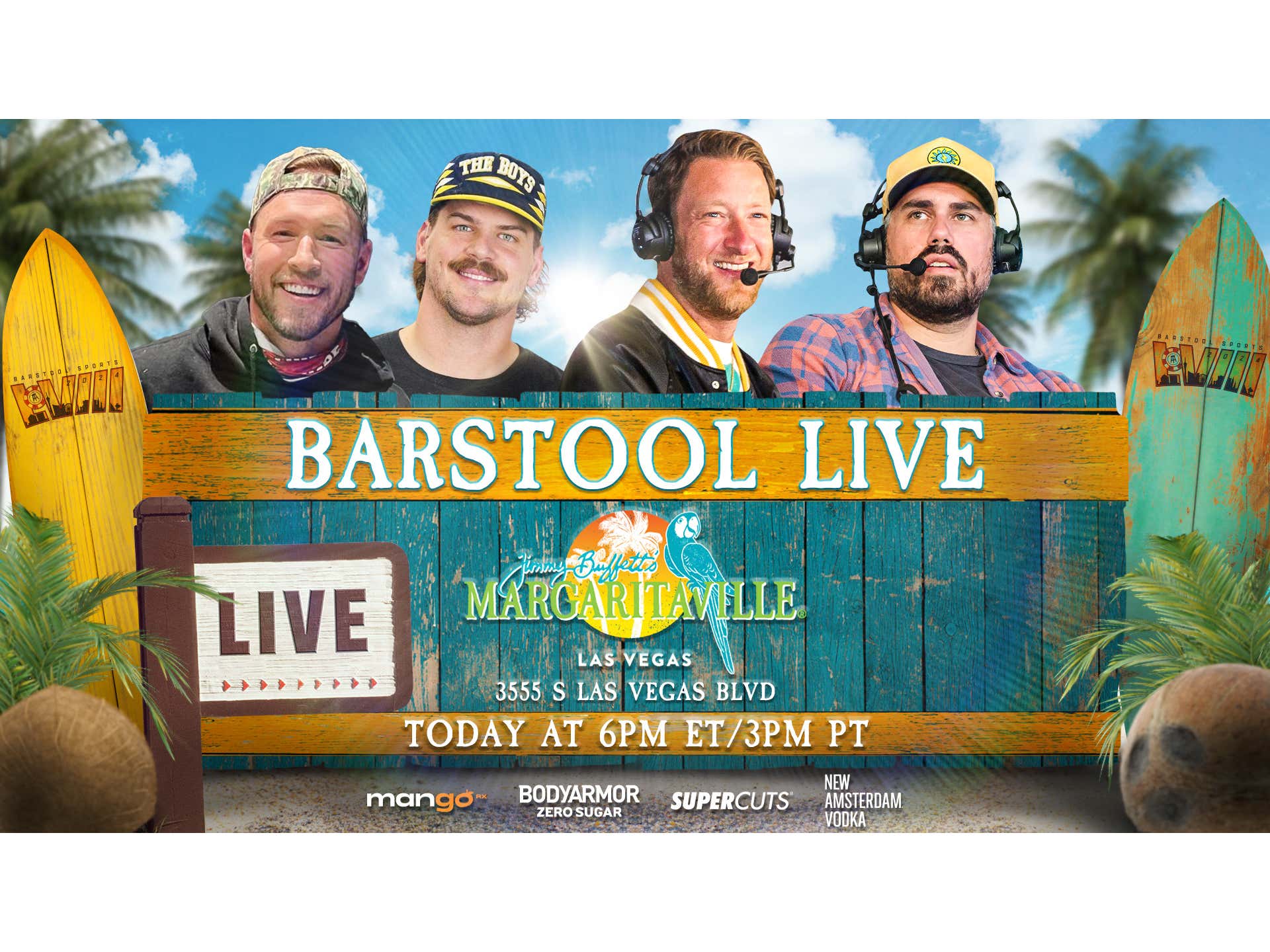 Barstool Live from Margaritaville, Las Vegas February 9th, 2024
