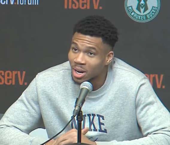 Giannis Will Never Stop Being Horny For His Significant Other, Even If He's Talking About Scratches All Over His Arms