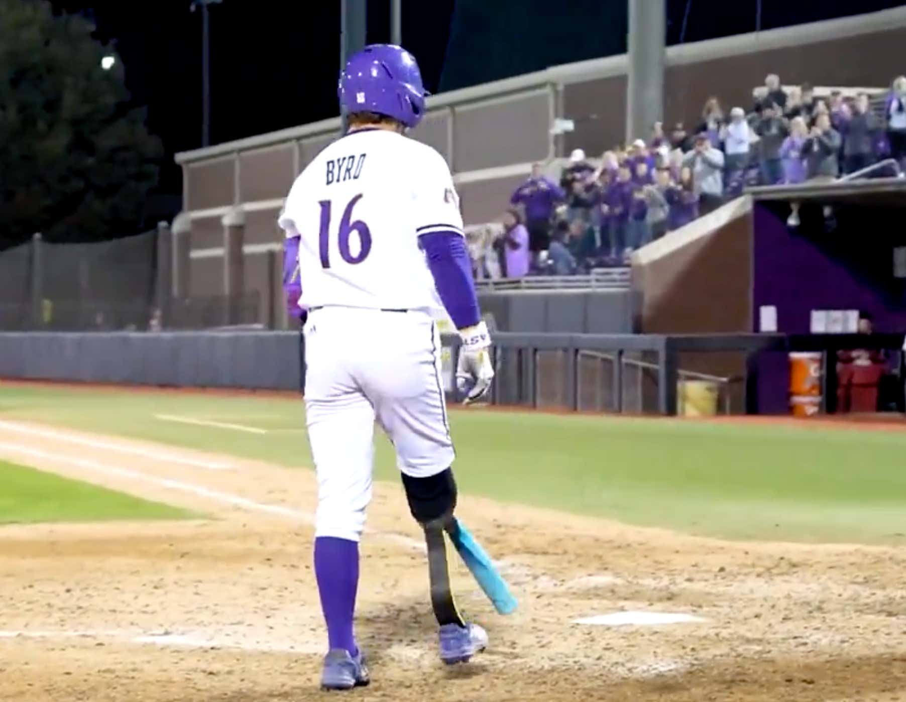 Last Night, East Carolina Baseball Player Parker Byrd Became The First D1 Baseball Player To Play With A Prosthetic Leg
