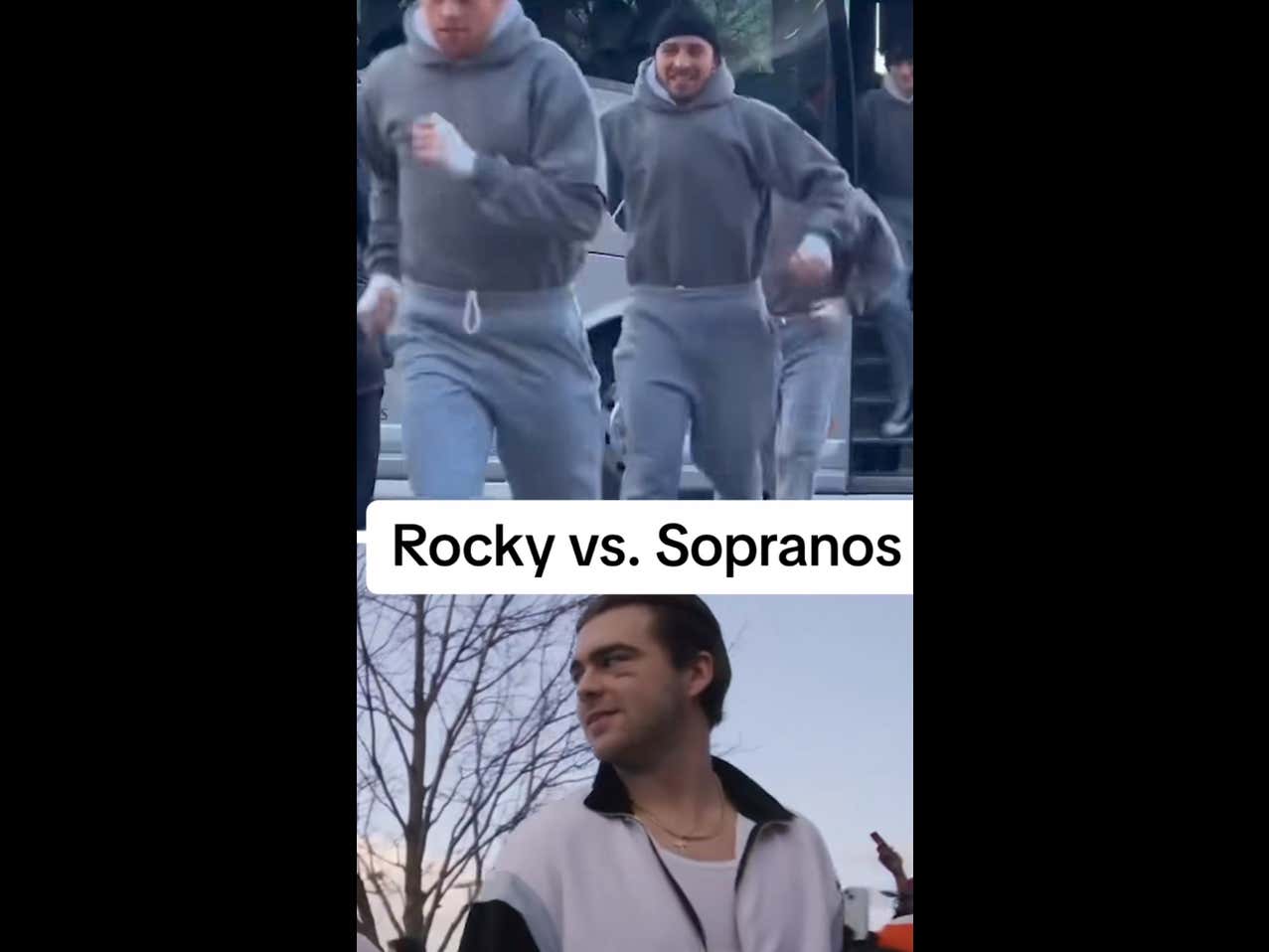 The Devils And Flyers Showing Up Dressed As Rocky And The Sopranos For The Stadium Series Is Nothing Short Of Awesome