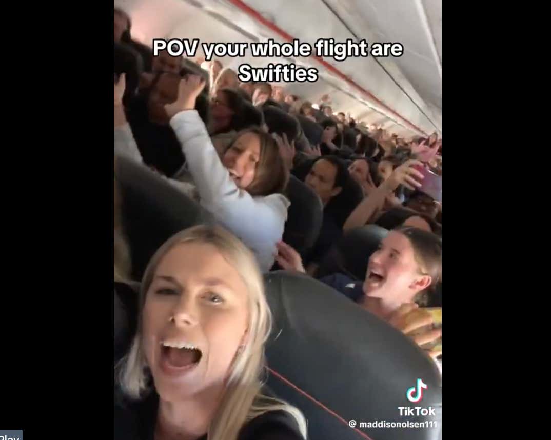 The Internet Is Not A Fan Of The Plane Full Of Swifties Singing 'Love Story' While Going To Era's Tour