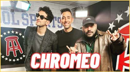 Chromeo Stopped By Barstool HQ For A Backstage Interview Before A Surprise Pop Up Performance In NYC Last Week