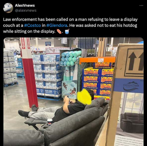 Costco Probably Shouldn't Put Lavishly Comfortable Couches On Display If They Don't Want Customers Eating Hot Dogs On Them