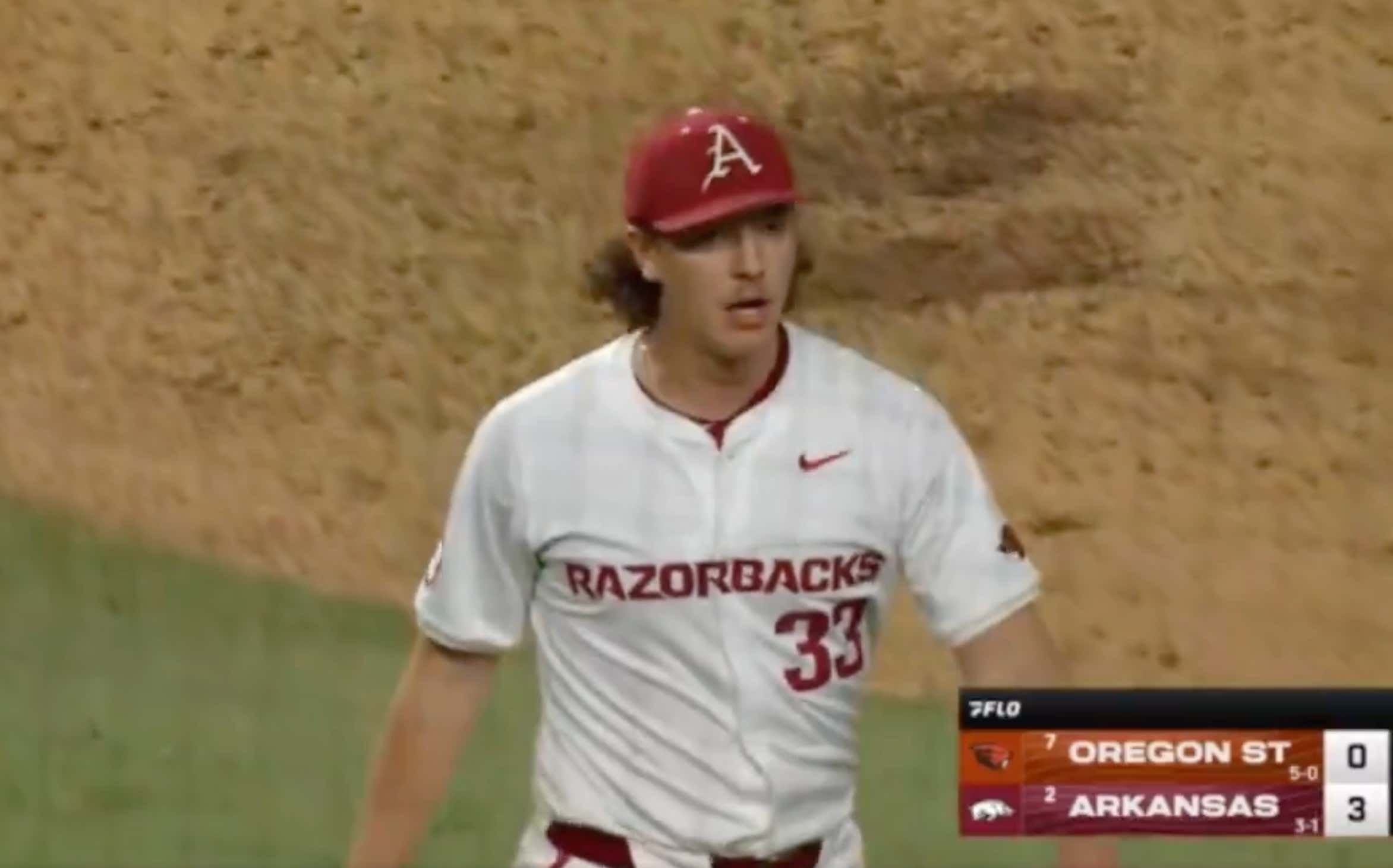 Arkansas Pitcher Hagen Smith Went Nuts Last Night, Striking Out 17 Of The 22 Batters He Faced In A Crazy Game Against Oregon State