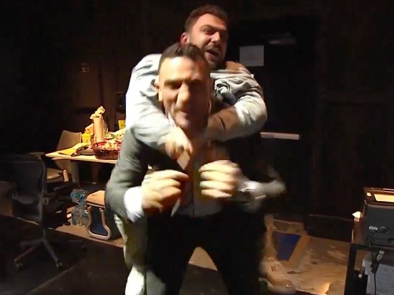 NHL on TNT Researcher Dummies Paul Bissonnette In Heavyweight Fight Live On-Air