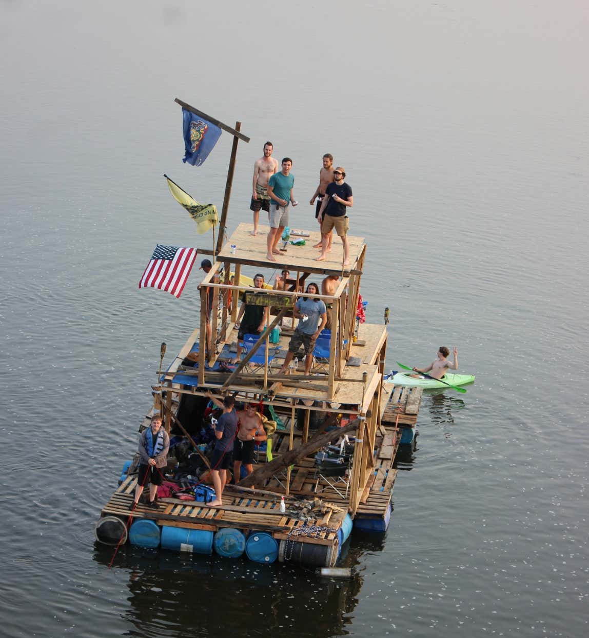 Dudes Rock: College Kids Built A Raft And Spend 4-5 Days Every Summer Floating Down The Susquehanna River