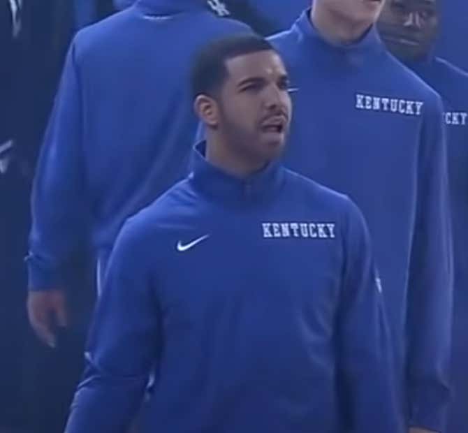 Not Again, Not In March - Drake Is Still Pretending To Be On The Kentucky Hoops Team, Officially Worried About The Team's Good Juju Now