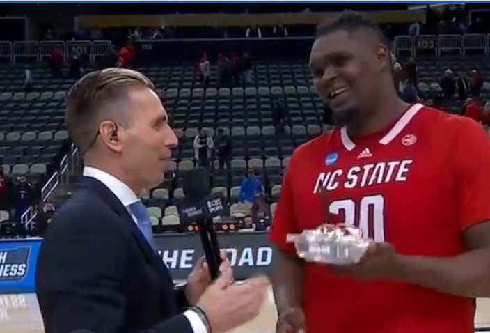 A+ Self-Awareness: CBS Tried To Get DJ Burns To Randomly Start Eating Ice Cream During An Interview, He's Too Smart To Give Into Temptation