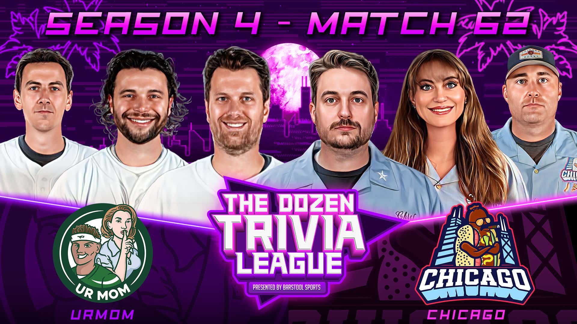 Chicago vs. urMom Match 62, Season 4 The Dozen Trivia League