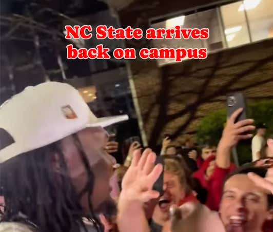 Awesome Video Of NC State Arriving On Campus After Beating Marquette Last Night
