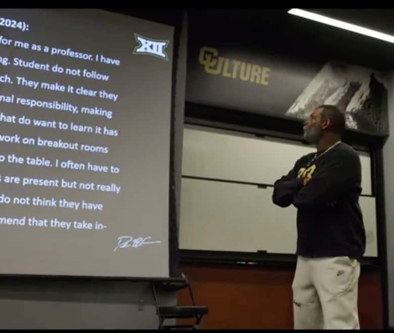 Deion Sanders Rips CU Football Team After Getting Email From Teacher Saying His Players Aren't Paying Attention In Class