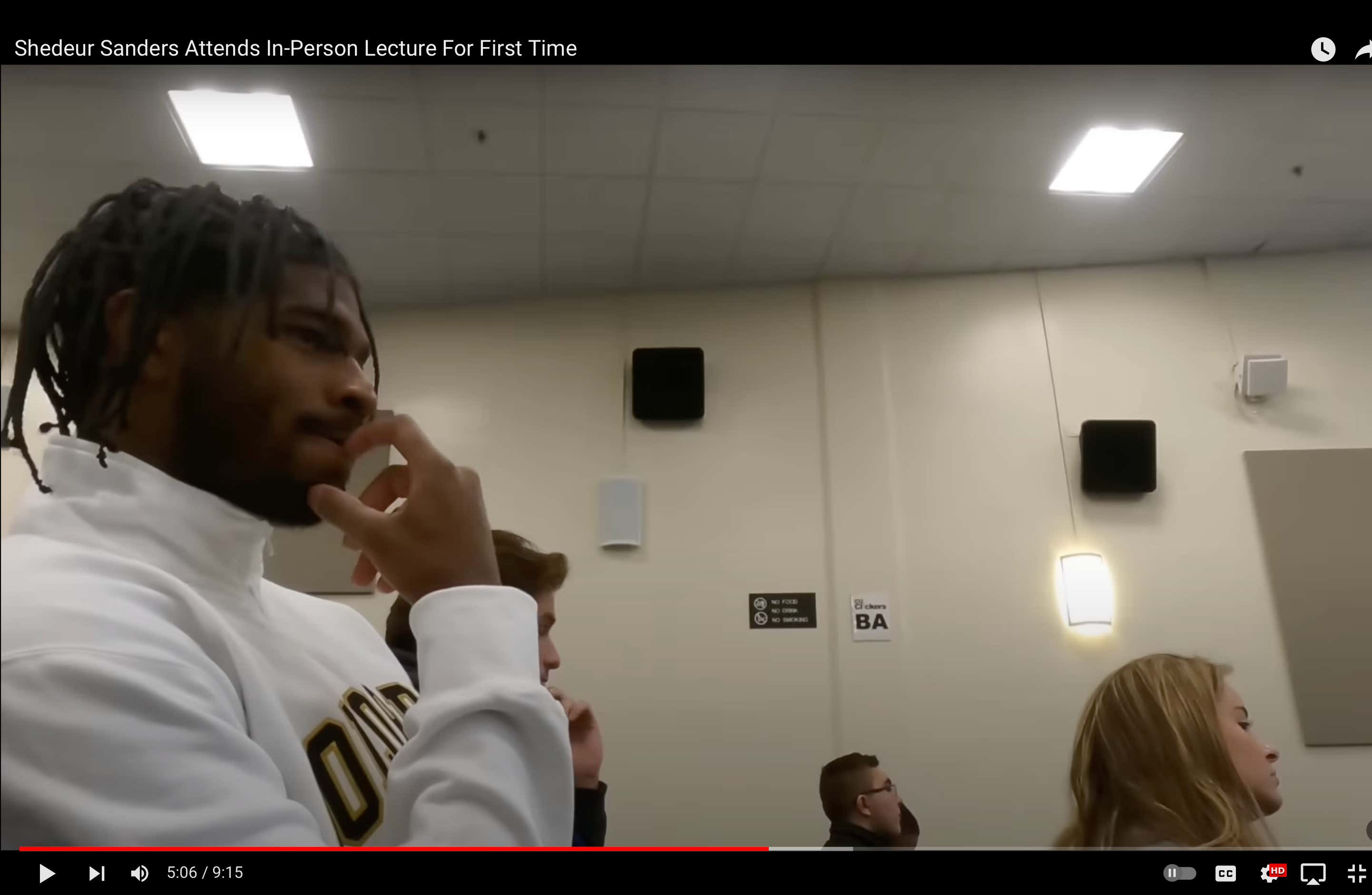 Shedeur Sanders Went To An In-Person Class For The First Time In Over A Year Without Any Supplies, So He Went Live On Instagram