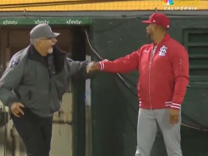 The A’s Security Guard Just Stopped A Cardinals Challenge