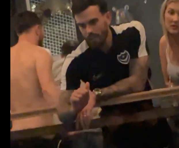 Guys Being Dudes: Portsmouth's Captain Attempts An Inspirational Speech After Getting Promoted, Teammate Interrupts It To Moon The Crowd