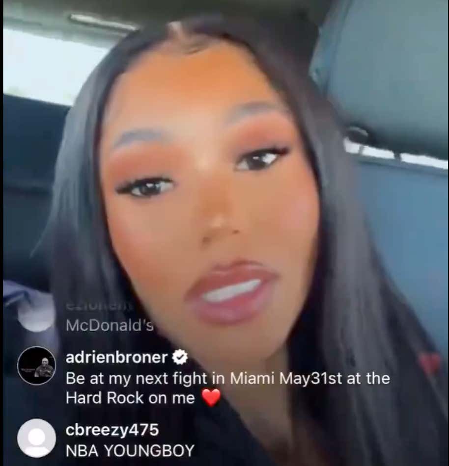 Shooters Shoot: Boxer Adrien Broner Invites Coi Leray To His Next Fight On Her Livestream, She Promptly Declines And Exposes Him For Trying To "Bag Her On IG Live"