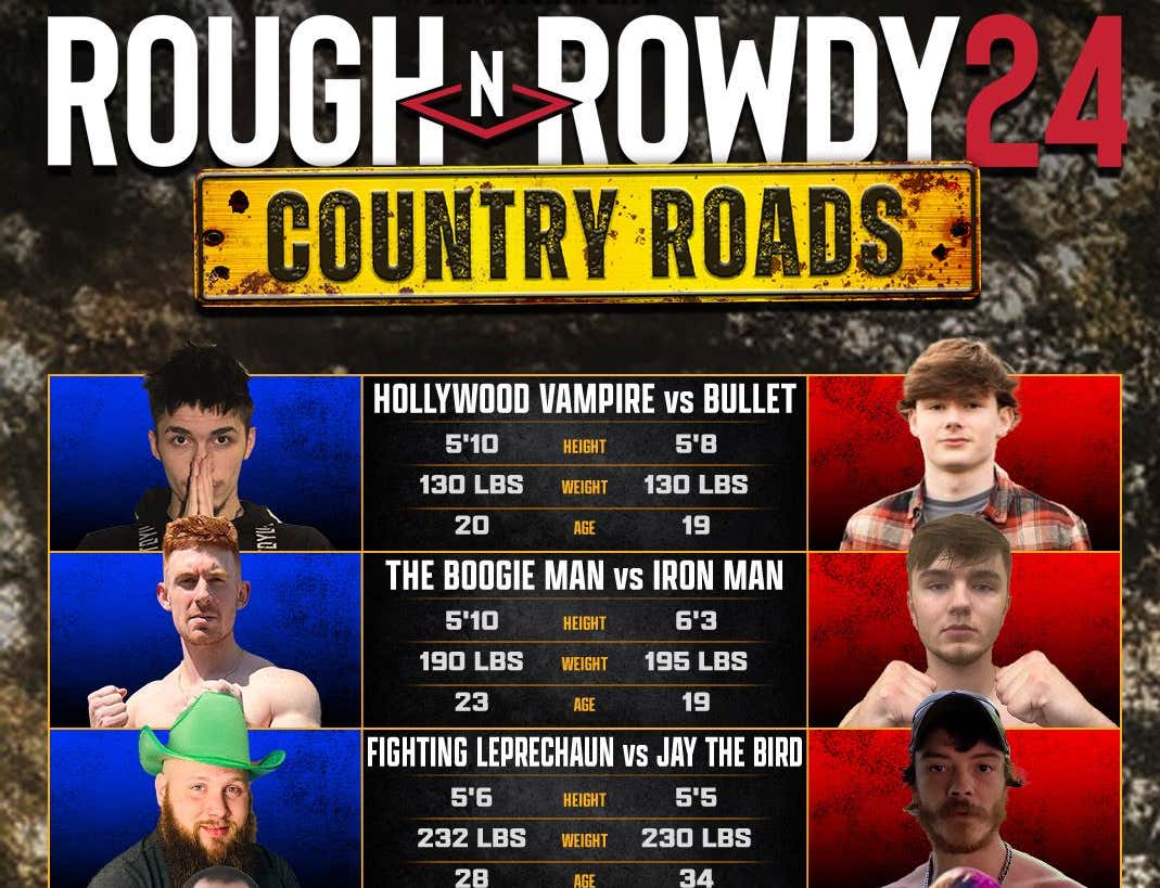Full Fight Card Order For Rough N' Rowdy 24 PPV This Friday Night With
