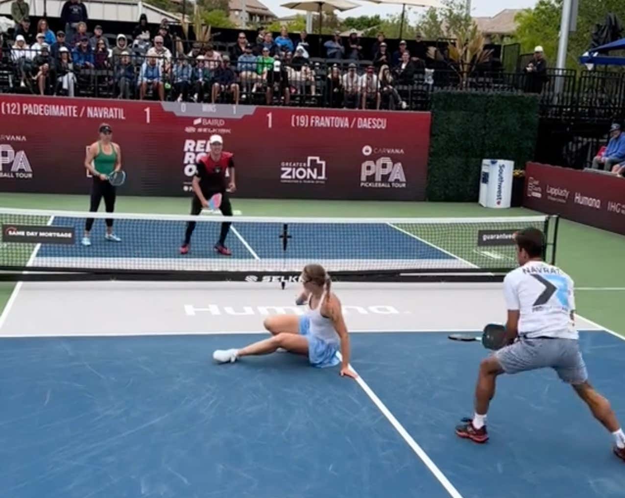Does Pickleball Need Enforcers? Player Pegs Opponent After Falling To The Ground