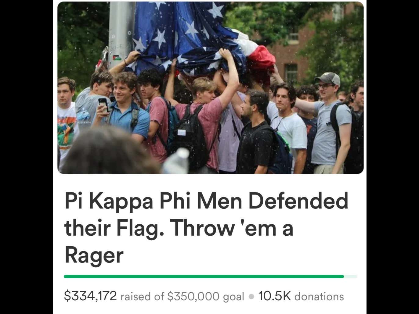 Frat Bro Heroes Protect American Flag Against Protestors