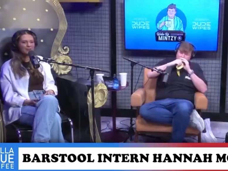 Mintzy Barstool's Newest Intern by Shoving a Banana Down His