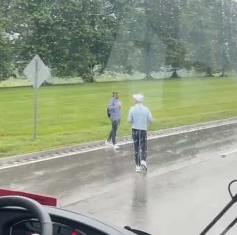 Take No Chances: Will Zalatoris And Cam Young Were Seen Walking To The Course In The Rain After Scottie Got Arrested