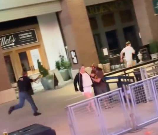 WATCH: This Braves Fan Tried To Run From a Cop Outside Truist Park Before Getting DROPPED With a Taser