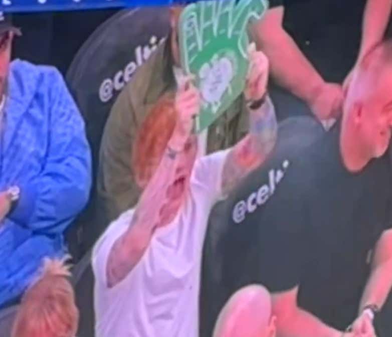 It’s Very Clear Ed Sheeran Doesn’t Understand How To Use A Foam Finger