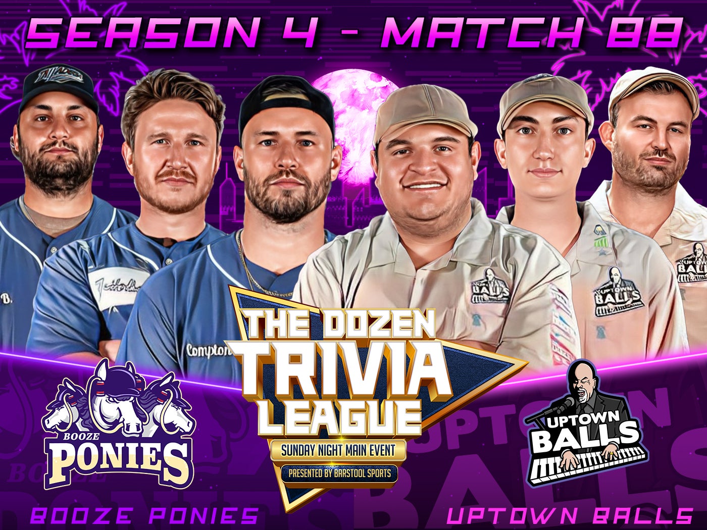 Booze Ponies vs. Uptown Balls | Match 88, Season 4 - The Dozen Trivia League