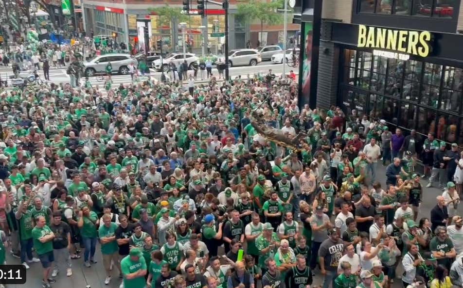 More Than 2 Hours Before Tipoff, The Boston Garden Already Looks And Sounds Like It's Ready To Explode
