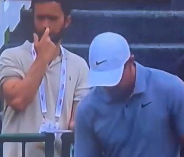 You Just Simply Cannot Get Caught Picking Your Nose On The Range At The US Open