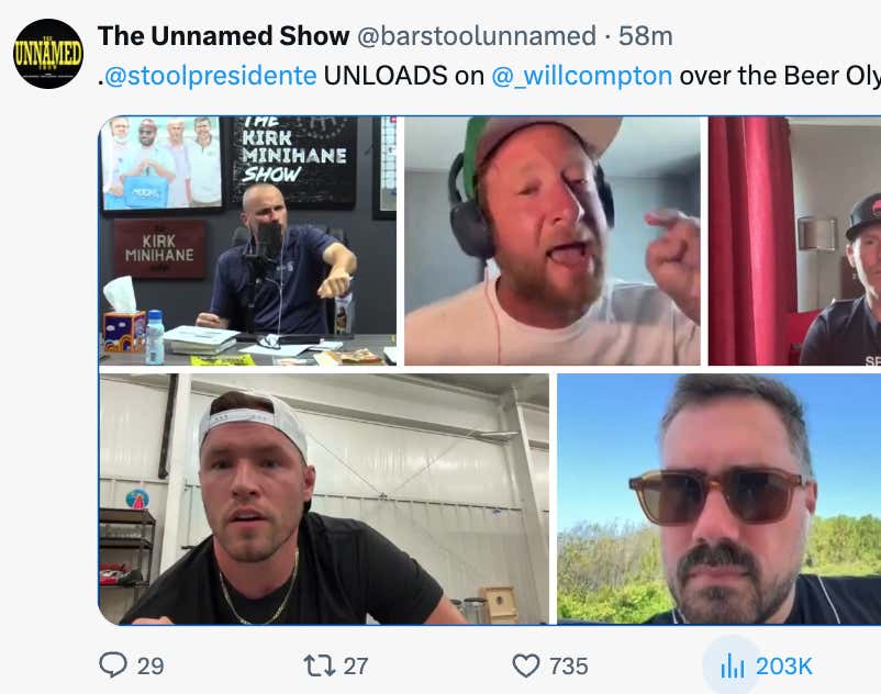 Watch: Dave UNLOADS On Will Compton Over Beer Olympics (Plus Bonus Ricochet Shots At Dana Beers)