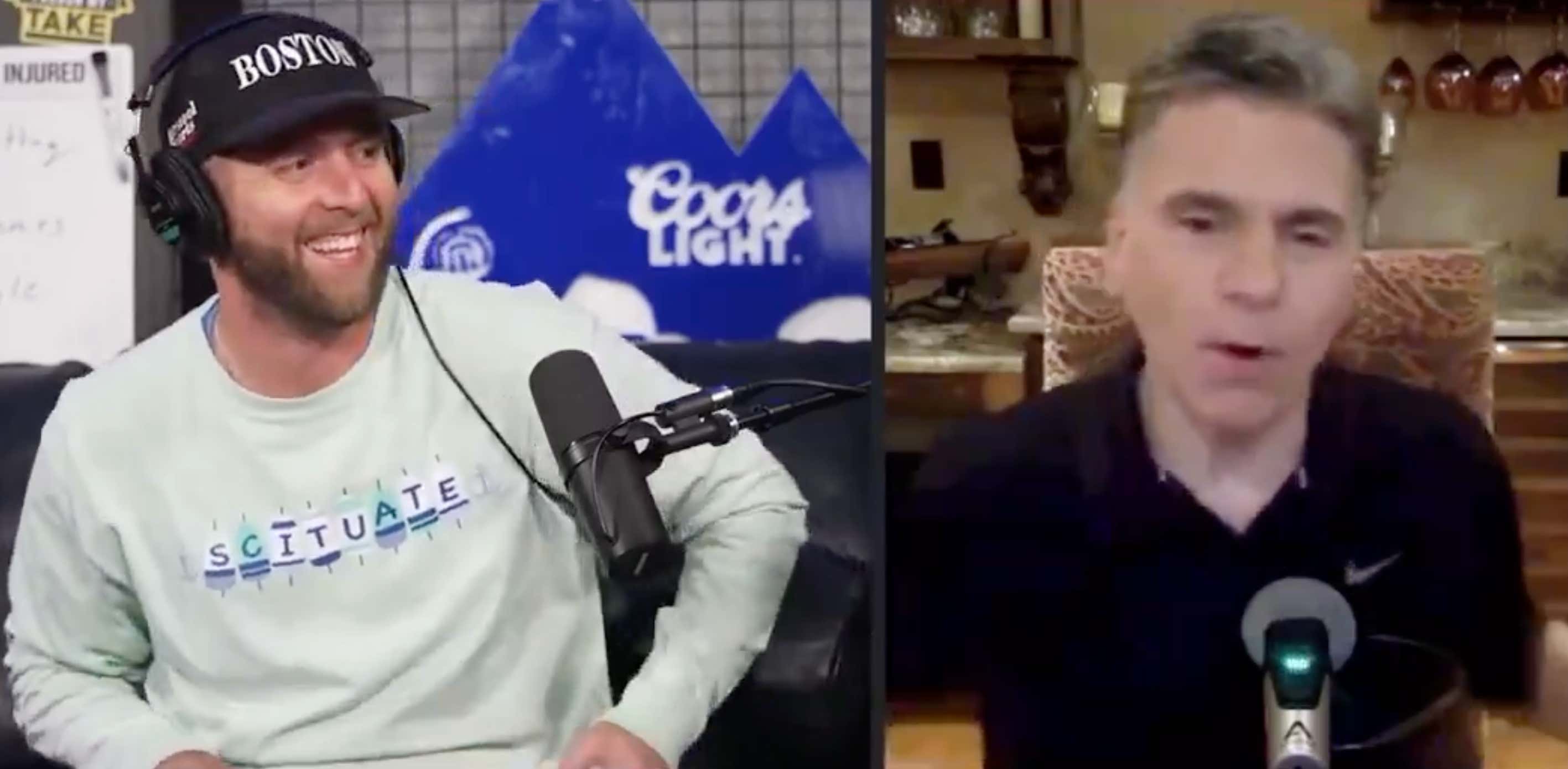 A Spicy Mike Florio Hopped On Pardon My Take And Told Hank He Would Kick His Ass Just Seconds After Joining The Zoom